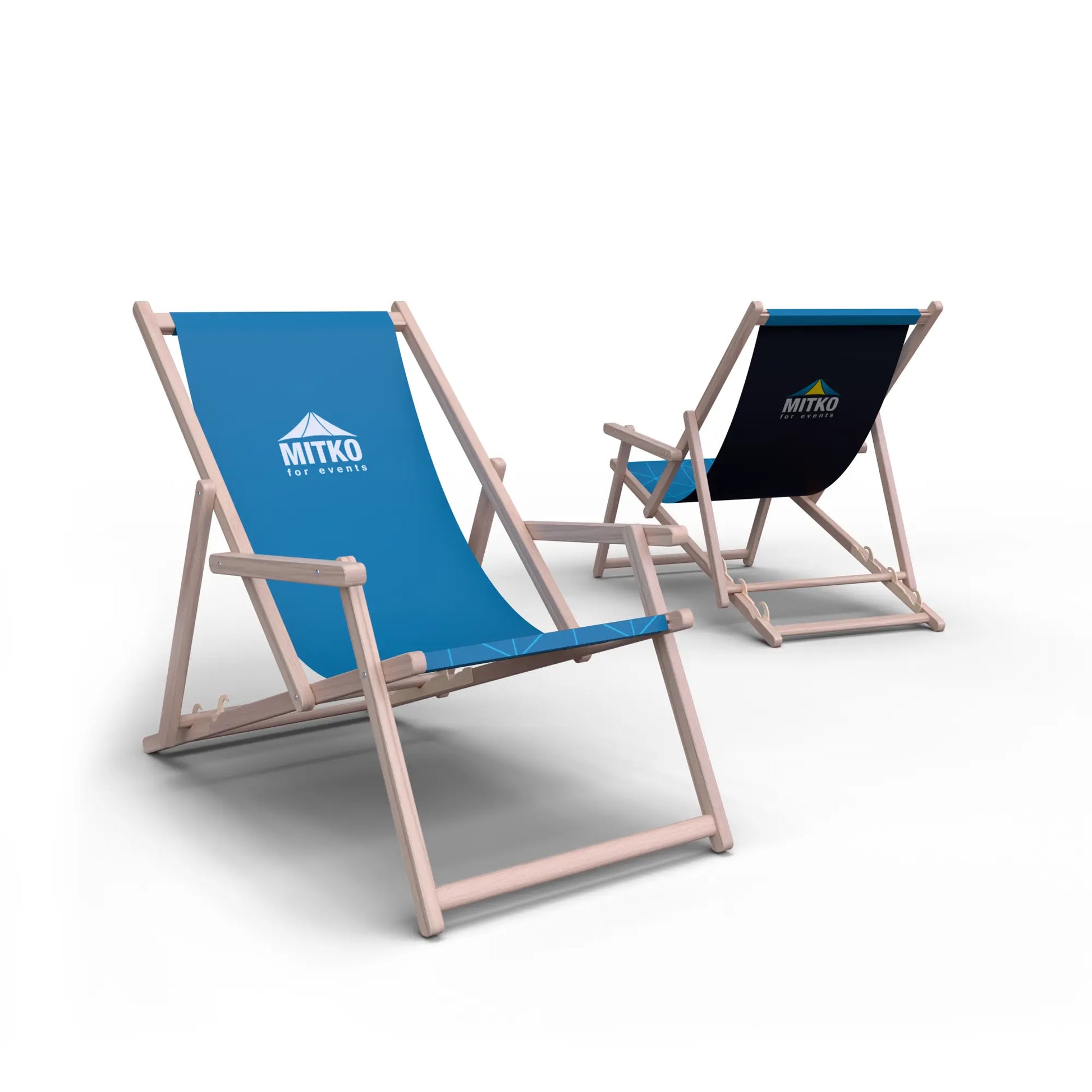 Reklamní lehátko s područkami a oboustranným potiskem