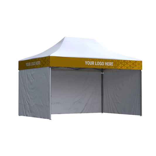 Nůžkový stan 3x4,5 Octa Pro s potiskem 4 střešních límců: Polyester - SET