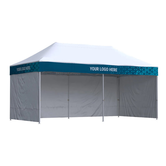 Nůžkový stan 3x6 Octa Optima II s potiskem 4 střešních límců: Polyester - SET