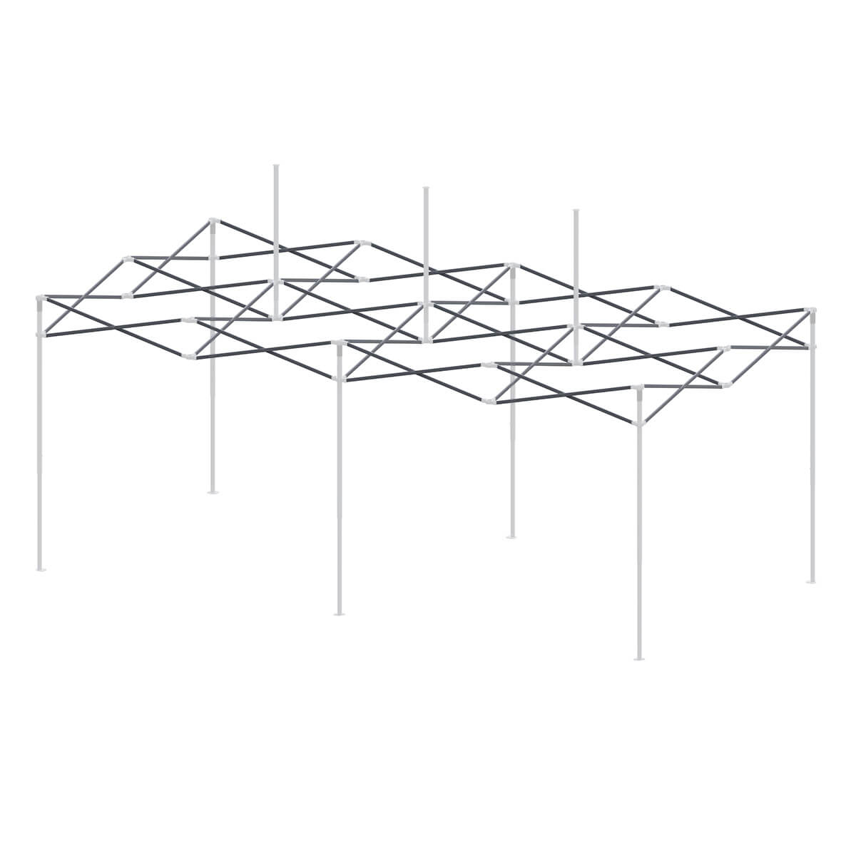 Konstrukce nůžkového stanu 3x6 m