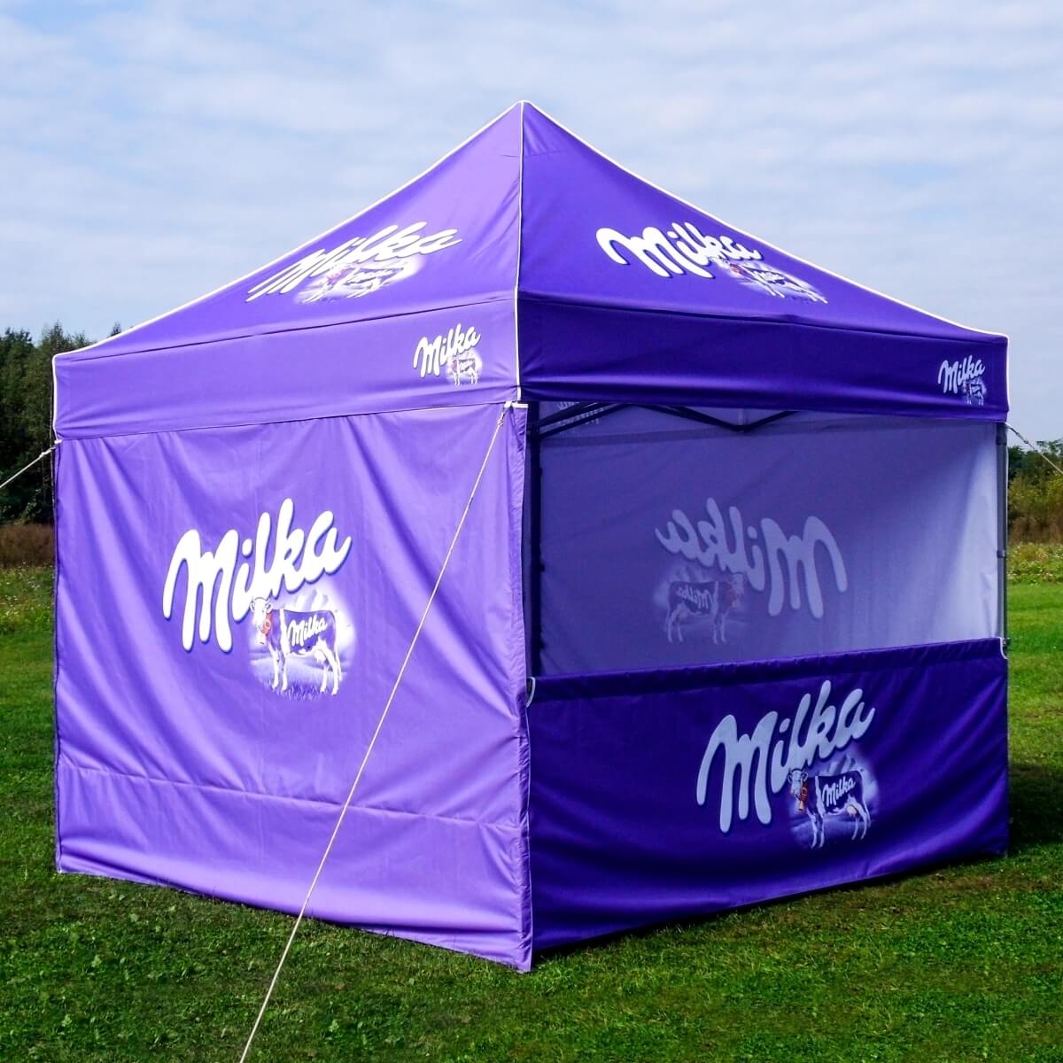 Nůžkový stan 3x3 Octa Go s celopotiskem Milka