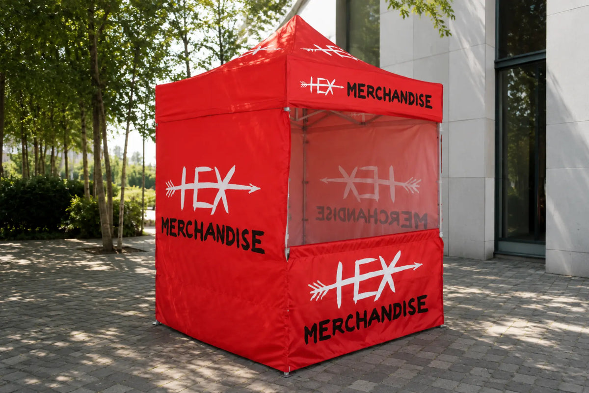 Nůžkový stan 2x2 s celopotiskem Hex