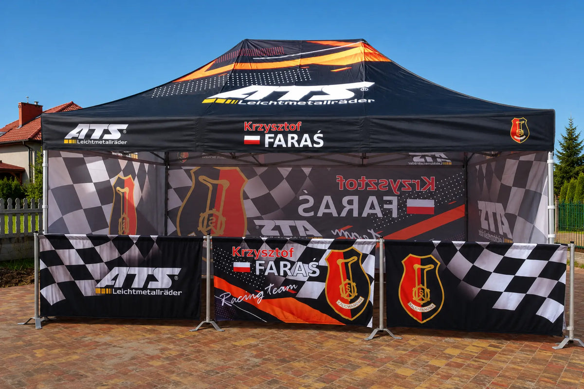 Nůžkový stan 4x6 Octa Pro s celopotiskem Racing Team