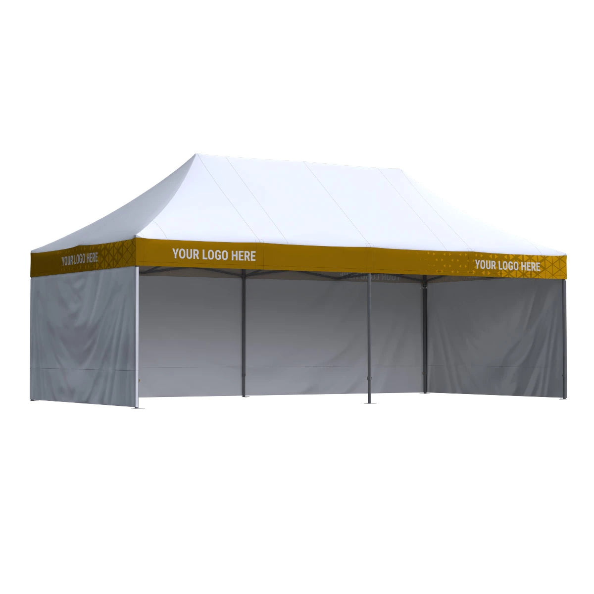 Nůžkový stan 4x8 Octa Pro s potiskem 4 střešních límců: Polyester - SET