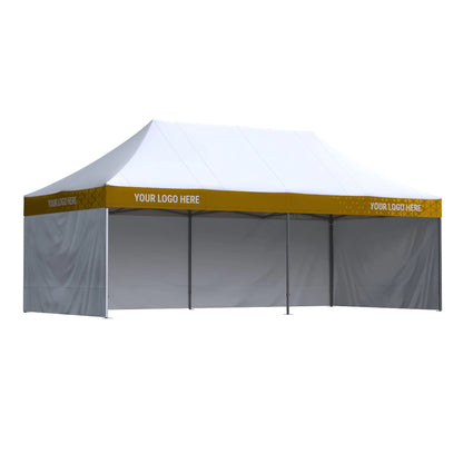 Nůžkový stan 4x8 Octa Pro s potiskem 4 střešních límců: Polyester - SET