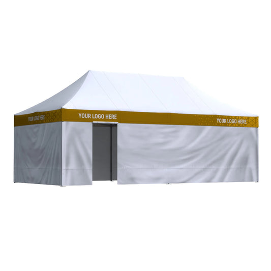Nůžkový stan 4x8 Octa Pro s potiskem 4 střešních límců: Polyester 