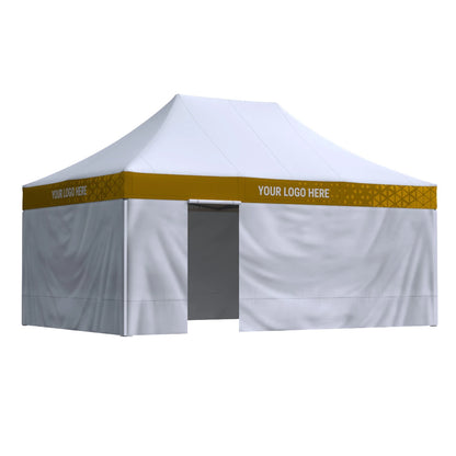 Nůžkový stan Octa Pro 4x6  s potiskem 4 střešních límců: Polyester