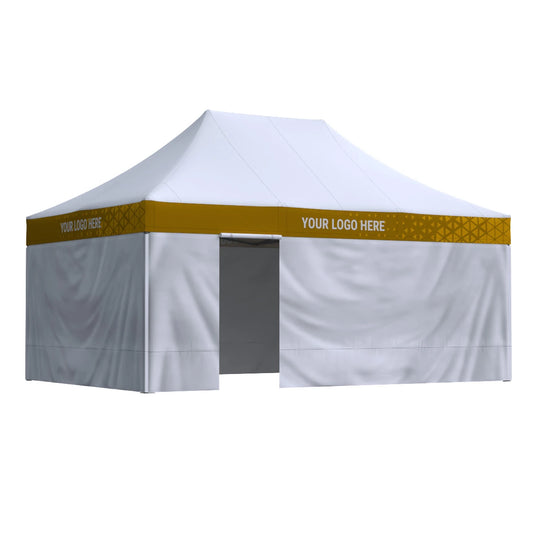 Nůžkový stan Octa Pro 4x6  s potiskem 4 střešních límců: Polyester
