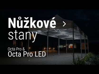 Nůžkový stan 3x4,5 Octa Pro LED s celopotiskem: Polyester - SET