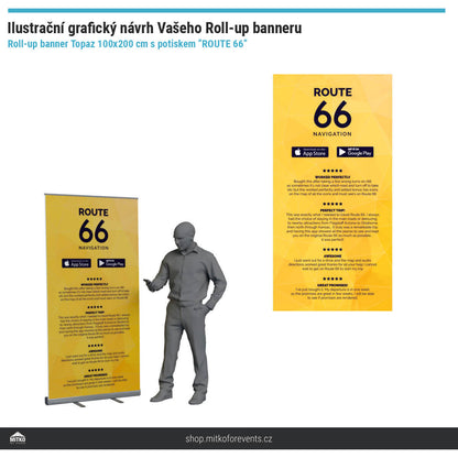 Vyztužený roll-up Topaz 100x200 s digitálním potiskem