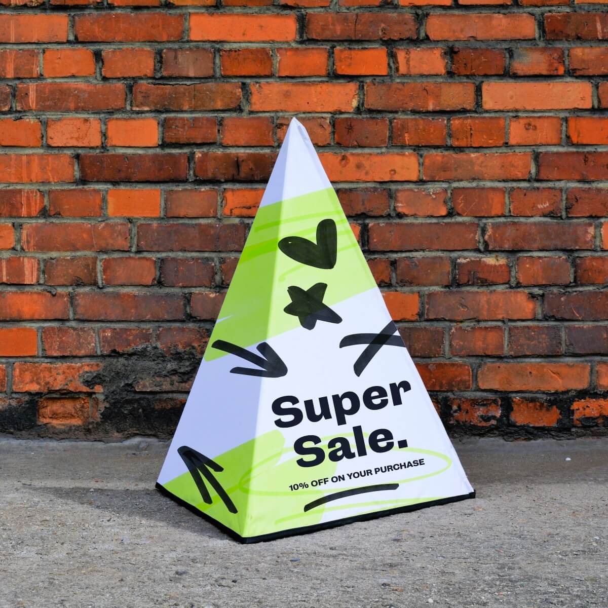 Skládací pyramida Zigi s oboustranným potiskem Super Sale