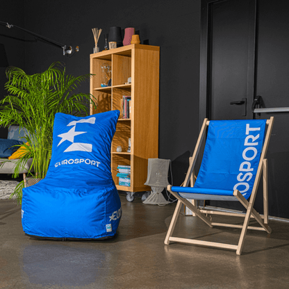 Hranaté reklamní křeslo s libovolným potiskem: Polyester