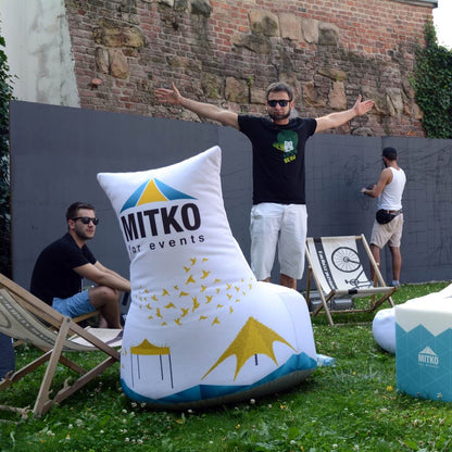 Kulaté reklamní křeslo s libovolným potiskem: Polyester