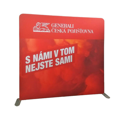 Rovná textilní stěna Wall Straight 2400 s potiskem Generali