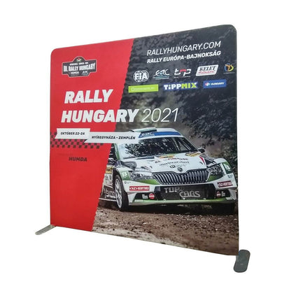 Rovná textilní stěna Wall Straight 2400 s potiskem Rally Hungary