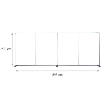 Rovná textilní stěna Wall Straight 6000 s oboustranným potiskem
