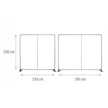 Rovná textilní stěna Wall Straight 2400 s oboustranným potiskem